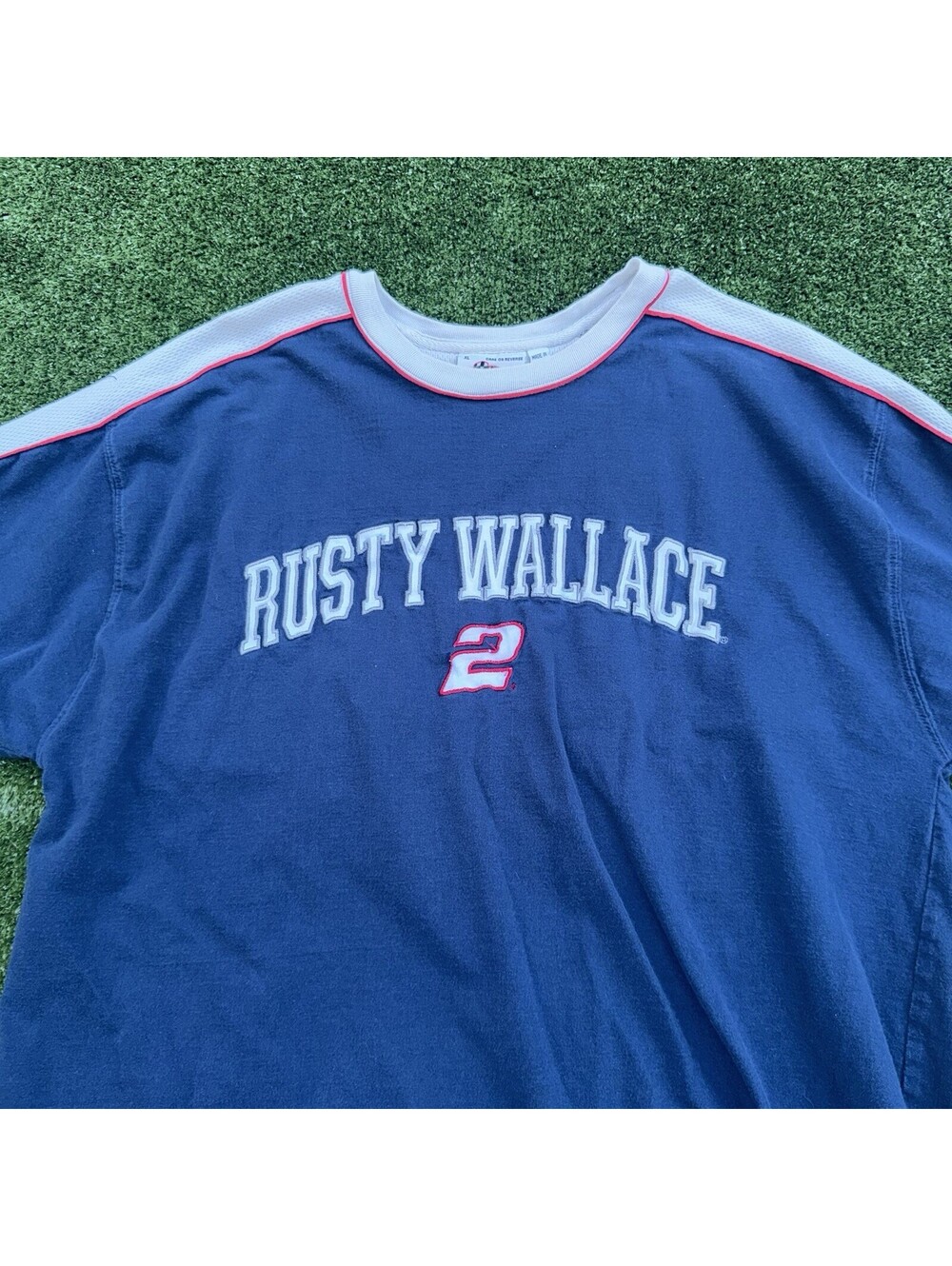 Vintage Rusty Wallace #2 NASCAR Winners Circle Shirt XL Embroidered Y2K Racing